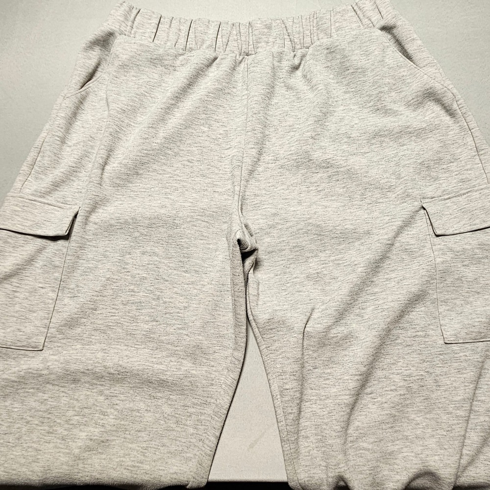 Express Cargo Joggers Mens XL Heather Grey Elastic Waist Athletic Sweatpants